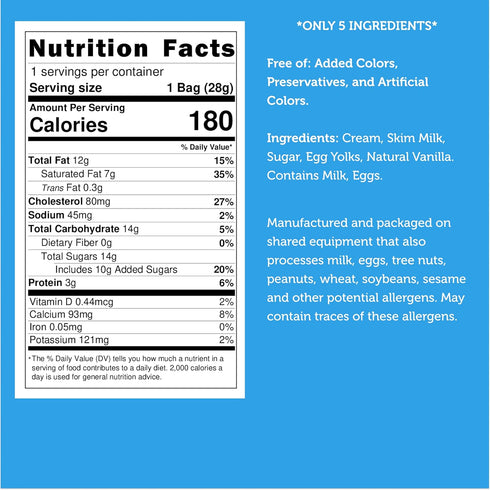 (5 (1oz, Arctic Farms Freeze Dried Premium Ice Cream That Does Not Melt Ingredients) Vanilla)