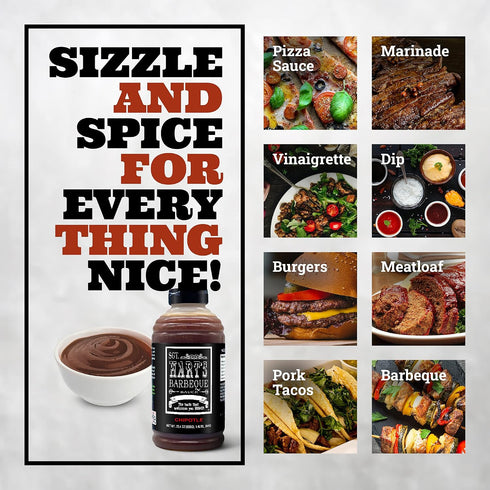 22.04 OZ SGT. Harts Chipotle Flavor BBQ Sauce - | Barbecue Sauce for Chicken, Beef, Pork, Seafood, Noodles, Burgers