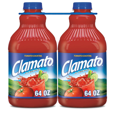 Clamato Original Tomato Cocktail, 64 fl oz bottle 2 Pack, Flavored With