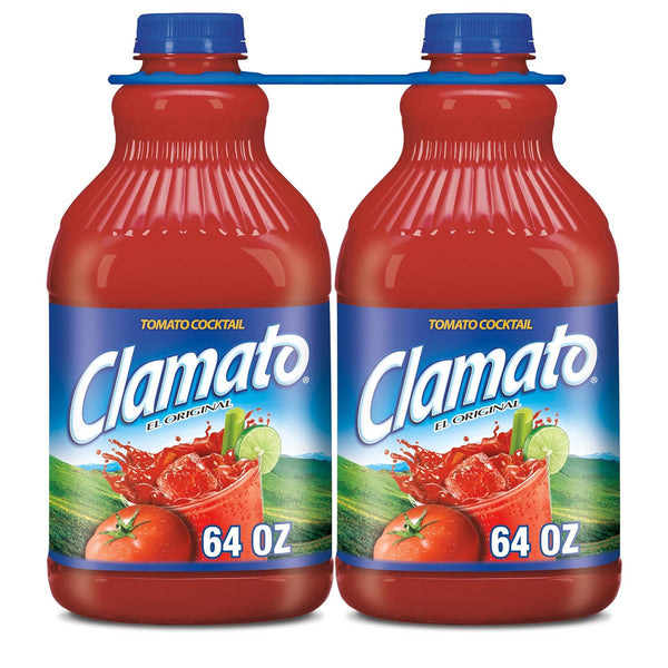 Clamato Original Tomato Cocktail, 64 fl oz bottle 2 Pack, Flavored With