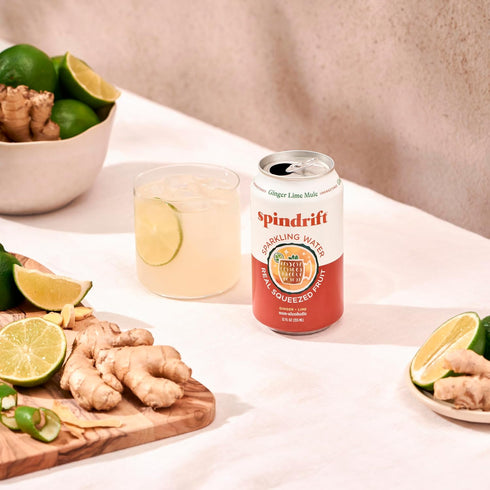 12 Oz Pack 24 11 Spindrift Sparkling Water, Ginger Lime Mule Flavored, Made with Real Squeezed Fruit, Fl Cans, of (Only