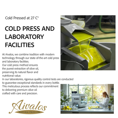 Aivalos Premium Single-Estate Extra Virgin Olive Oil (EVOO), Cold-Pressed, Single-Origin Mediterranean from Ayvalk