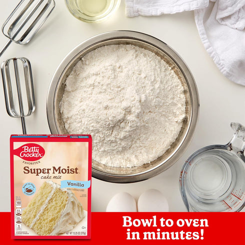 13.25 oz (Pack 12) Betty Crocker Favorites Super Moist Vanilla Cake Mix