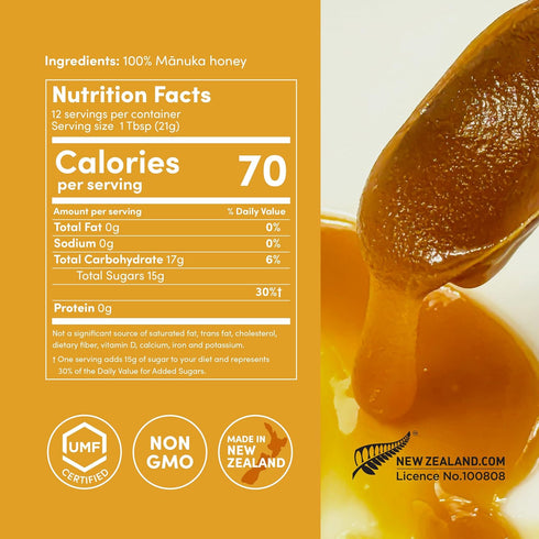 5+/MGO 83+, 4.4oz Me Today Manuka Honey UMF Raw & Unpasteurized from New Zealand, Certified Authentic Honey for Daily