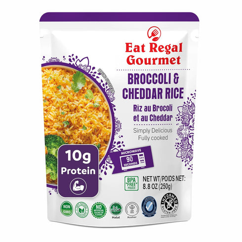 Eat Regal Broccoli & Cheddar Rice, Creamy & Cheesy, Always Fluffy, No