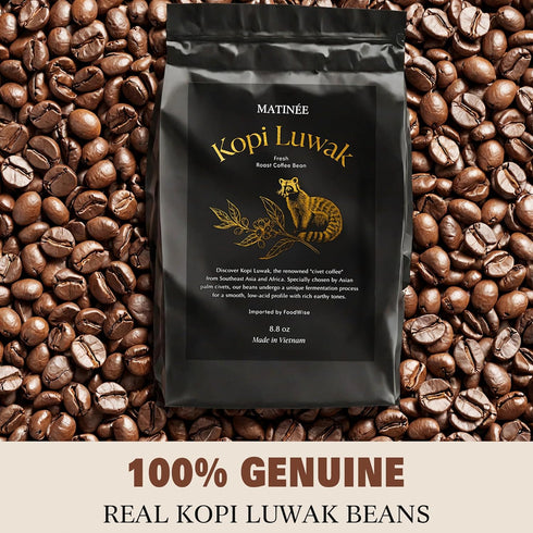 8.8oz 250 MATINE Wild Kopi Luwak Coffee Beans, Medium Roast, Whole Bean Beans, Civet Coffee - Sustainably Sourced From