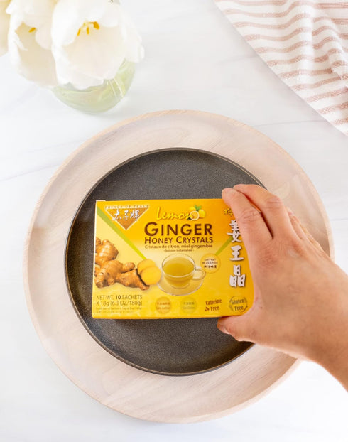 2 Pack 30 Prince of Peace Instant Lemon Ginger Honey Crystals, of Sachets Instant Hot or Cold Beverage Easy to Brew