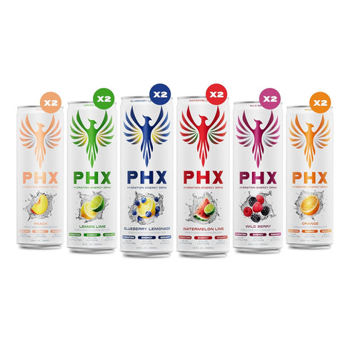 700mg 200mg 100% 8 12 oz (12 Pack) (12 Pack, Pack) PHX Hydration Energy Drink - Electrolytes, Natural Green Tea