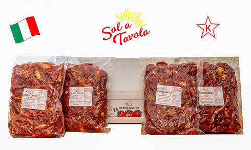 Sol a Tavola Packed Sun-Dried Tomatoes, Ready to Eat, Brilliant Red Color | Moist Chewy Texture | Nutritious | Healtful