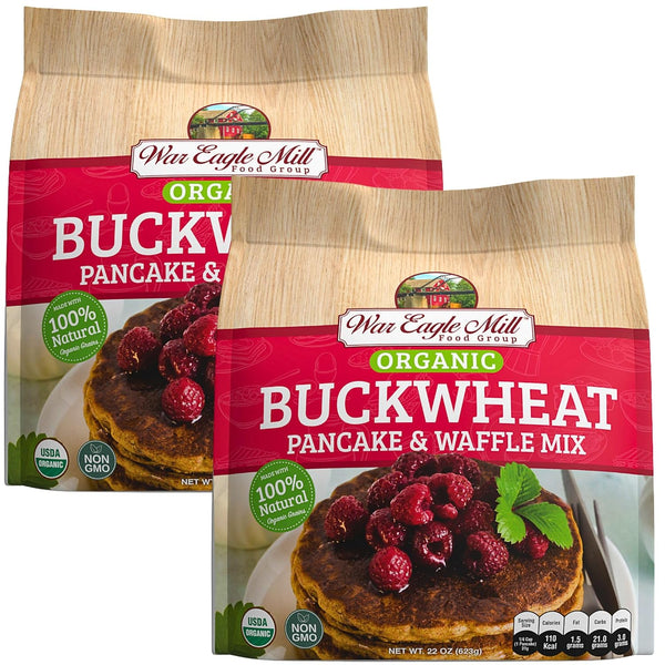 War Eagle Mill Organic Buckwheat Pancake & Waffle Mix, 22 oz Bag