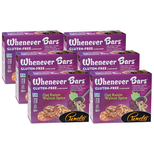 Pamela's Products Whenever Bars Oat Raisin Walnut Spice, 5 Count Box, 7.05-Ounce