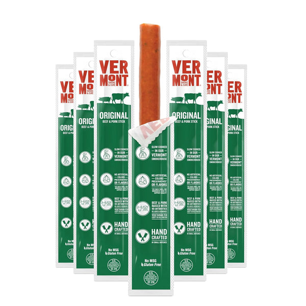 Vermont Smoke & Cure Original Beef & Pork Sticks, Gluten Free, 1