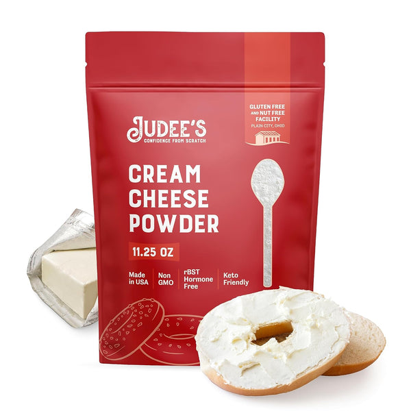 Judee's Powdered Cream Cheese - 11.25 oz - 100% Gluten-Free, Keto-Friendly - Great for Dips, Spreads, Baking