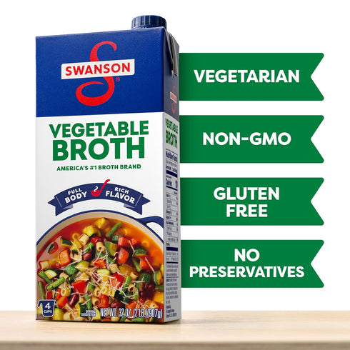 32 oz SWANSON S Vegetable Broth, Carton