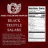 6.5 oz Angel's Salumi Black Truffle Salami Gourmet Artisanal Charcuterie Humanely Raised Pork, Antibiotic