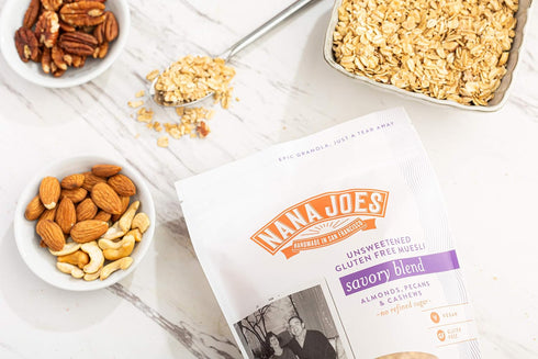 (5lb Nana Joes Granola Savory Blend | Pecan, Almond & Cashew | Handmade Gluten-Free, Vegan, Healthy, Organic