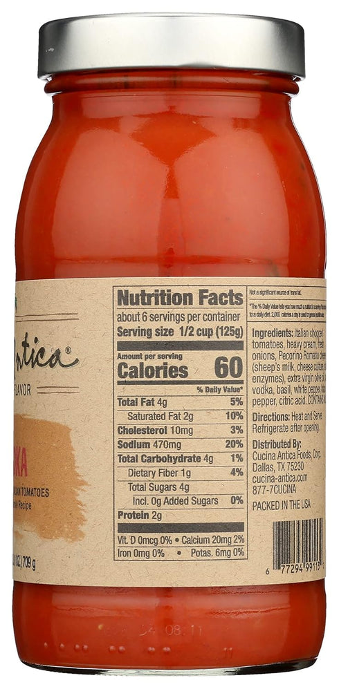 Cucina Antica La Vodka Sauce, 25 Ounce