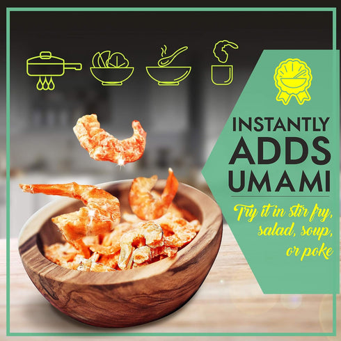 (Pack 2) Asia Trans Dried Louisiana Large Shrimp - Hawaiian Favorite - Fresh-Caught & Dehydrated for Snacks, Asian