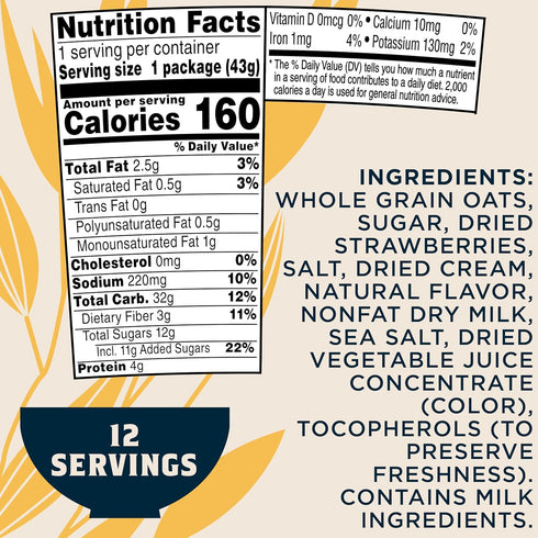 12 Count Quaker Express Cups, Strawberry & Cream