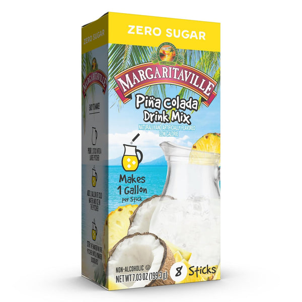 Margaritaville Gallons to Go Powdered Drink Mix, 8-Count Box Pina Colada Low