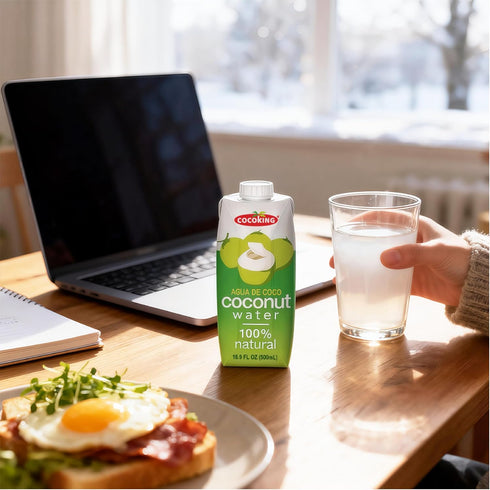 Cocoking 16.9 Oz (Pack 12) Thai Coconut Water Pure Nam Hom Coconuts Natural Electrolyte Drink No Added Sugar, Not from