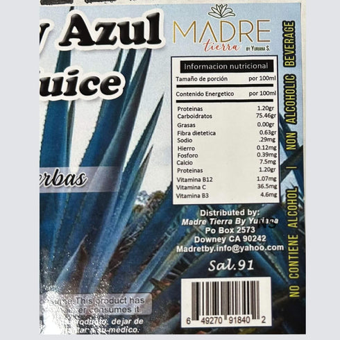 Generic 33 oz (1 Blue Maguey Juice | Jugo de Maguey YuVi LT) Tonic Drink Dietary Supplement