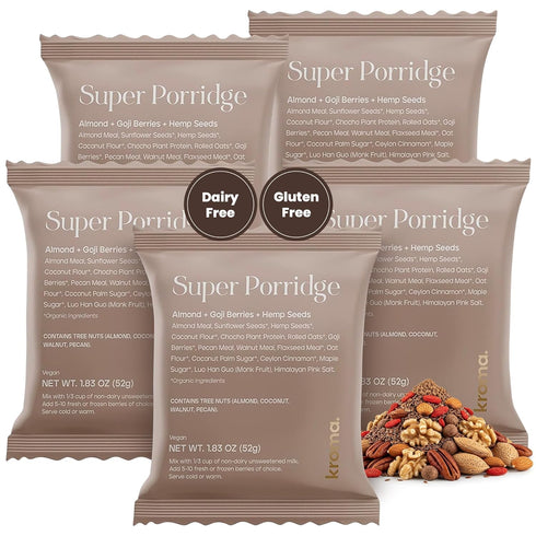Kroma Super Porridge, Gluten Free, 5 Servings, Chocho Plant Protein, Vegan Superfood