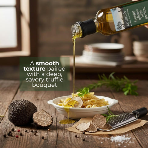 8.4 oz (250ml) Terre di Tartufo Black Truffle Olive Oil fl Italian Extra Virgin Olive Oil Flavored & Infused with Real