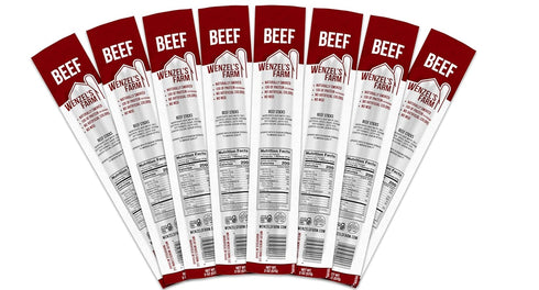 Wenzels Farm Beef Sticks Made in the USA Snack Sticks Flavorful, Natural