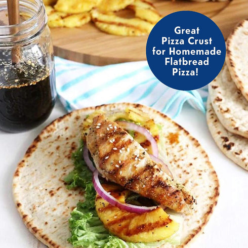 3 Pack (15 Toufayan Wheat Flatbread Soft, Versatile Flatbread for Wraps, Sandwiches & Pizzas | Freeze Upon Arrival |
