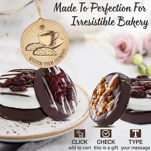 Pastry Perks 6 Mothers Day Gourmet Chocolate-Covered Cookies, Gift Box Sweet Treats for Mom, Grandma, and Women Food