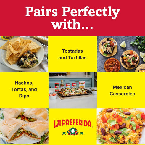 More,16 oz. (Pack 3) La Preferida Chorizo Refried Beans (Made with Real Pork & Beef, No Preservatives) Heat & Serve