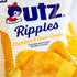 4, 2.75oz Utz Ripples Cheddar and Sour Cream Potato Chips - Cheesy Sour Cream Natural Flavors - bags