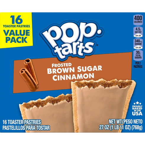 Pack, (64 Pop-Tarts Toaster Pastries, Breakfast Foods, Kids Snacks, Value Frosted Brown Sugar Cinnamon Pop-Tarts)