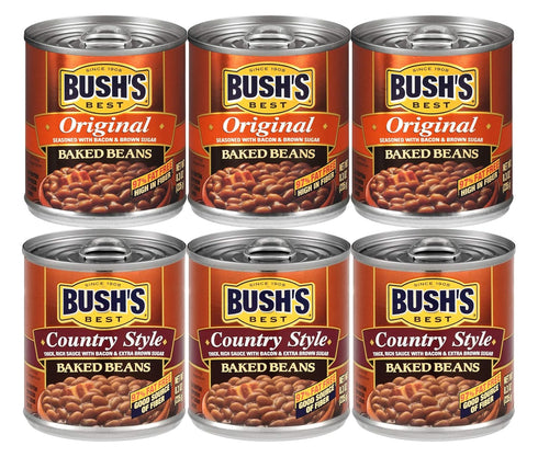 Bush's Best 3 Original Baked Beans, 3 Country Style Baked Beans, 8.3