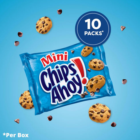 40 Packs (4 CHIPS AHOY! Mini Original Chocolate Chip Cookies, Snack Boxes)