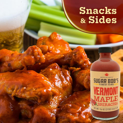 Sugar Bob’s Finest Kind Vermont Maple Sriracha, Original Sweet and Spicy Hot Sauce, 9.6 oz, Pack of 1