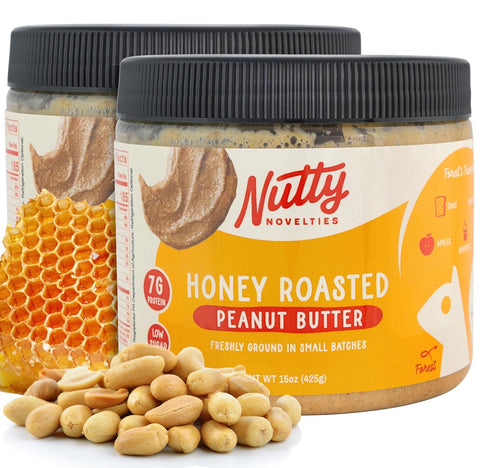 Nutty Novelties Honey Roasted Peanut Butter - High Protein, Low Sugar Healthy