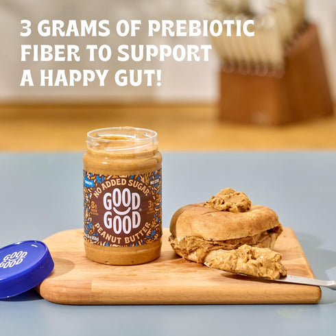 16 oz 450g (Pack 1) GOOD GOOD Crunchy Peanut Butter Keto Friendly - Low Carb & No Added Sugars - Vegan - No