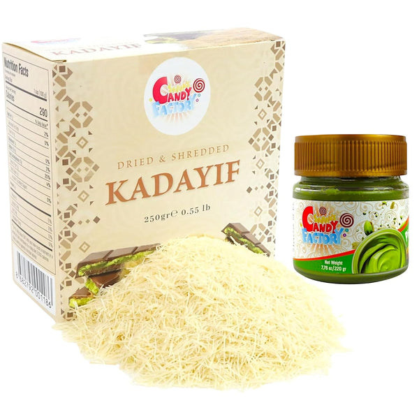 Sarah's Candy Factory Premium Dried & Shredded Kadayif 8.8 oz & Pistachio