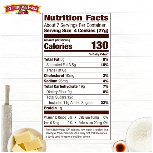 6.75 Oz Pepperidge Farm Bordeaux Caramelized Crisp Cookies, Bag