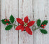 Poinsettia 3 set Global Sugar Art Small Christmas Kit Sugar Cake Flowers & Holly Leaf Sprays, Piece by Chef Alan