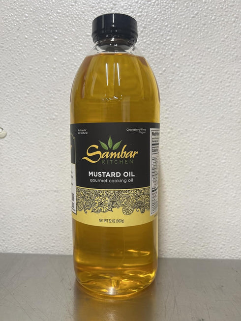 SAMBAR KITCHEN Mustard Oil - Essential Cooking Oil (32oz)