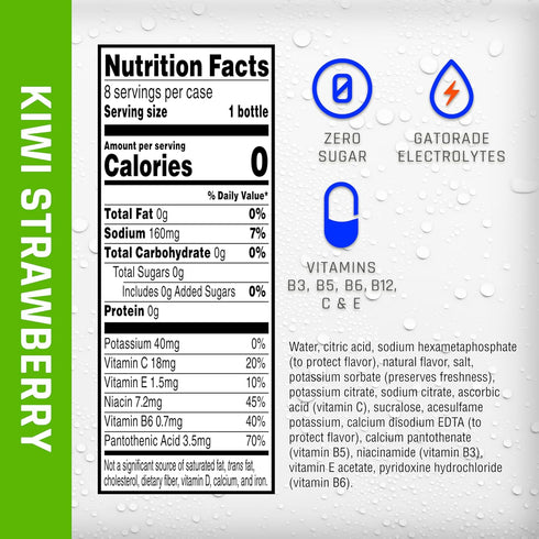 12 oz (8 Pack) Propel Electrolyte Enhanced Water Sports Drink, Kiwi Strawberry Flavored Water, Zero Calorie & Zero