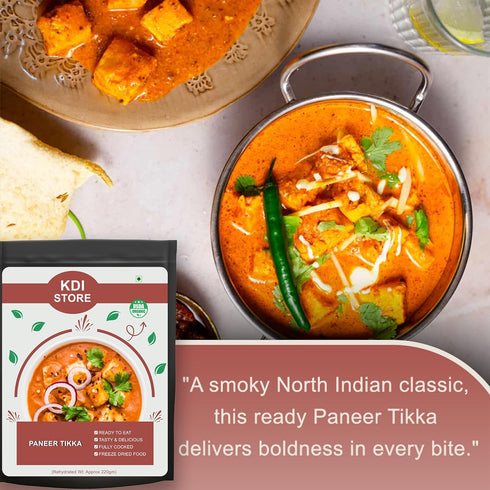 Store 75g KDI Paneer Bhurji, Ready to Eat Indian Cottage Cheese, USDA Organic, Freeze Dried, Fully Cooked