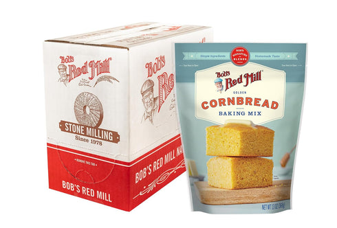 Bob's Red Mill Golden Cornbread Baking Mix, 13 Ounce Bag (Pack of 4), Simple Clean Ingredients, Homemade Taste
