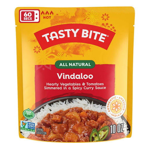 10 Pack 6, Tasty Bite Hot & Spicy Vindaloo, Ounce, of Ready to Eat, Microwavable Entree, Sweet & Sour, Vegetarian