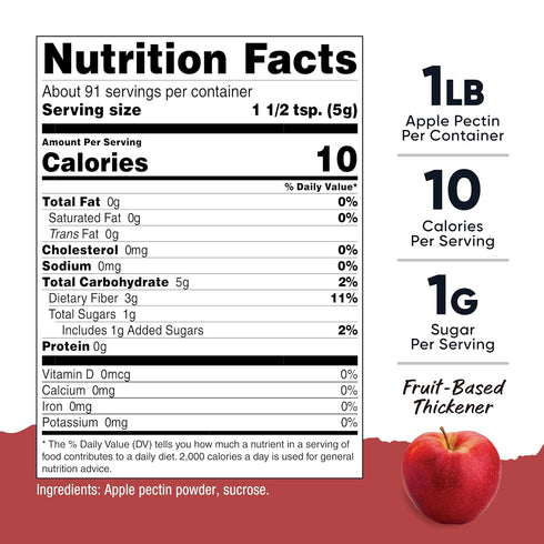 (1 LB) Nutricost Pantry Apple Pectin Powder - Bulk Pectin for Jam, Jelly & Canning, Vegan, GMO-Free, Gluten-Free