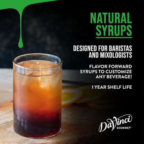 25.4 (Pack 1) DaVinci Gourmet Naturals Almond Syrup, Fluid Ounces