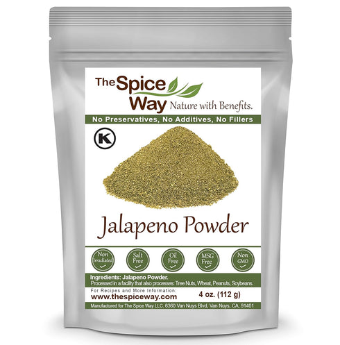 Jalapeno Powder (4 oz) - The Spice Way Hot Pepper Powder from Pure Chile Dried Pods